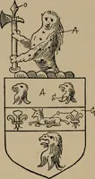 An illustration from The four visitations of Berkshire made and taken by Thomas Benolte, Clarnceuc, anno 1532; by William Harvey, Clarnceux, anno 1566; by Henry Chiting, Chester herald, and John Philipott, Rouge dragon, for William Camden, Clarenceux, anno 1623; and by Elias Ashmole, Windsor herald, for Sir Edward Bysshe, Clarenceux, anno 1665-66 (1907)