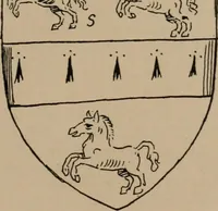 An illustration from The four visitations of Berkshire made and taken by Thomas Benolte, Clarnceuc, anno 1532; by William Harvey, Clarnceux, anno 1566; by Henry Chiting, Chester herald, and John Philipott, Rouge dragon, for William Camden, Clarenceux, anno 1623; and by Elias Ashmole, Windsor herald, for Sir Edward Bysshe, Clarenceux, anno 1665-66 (1907)
