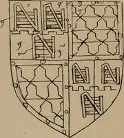 An illustration from The four visitations of Berkshire made and taken by Thomas Benolte, Clarnceuc, anno 1532; by William Harvey, Clarnceux, anno 1566; by Henry Chiting, Chester herald, and John Philipott, Rouge dragon, for William Camden, Clarenceux, anno 1623; and by Elias Ashmole, Windsor herald, for Sir Edward Bysshe, Clarenceux, anno 1665-66 (1907)
