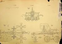 An illustration from Smikalla - Automatic Airplane, French Patent 398803 of 1909 (1909)