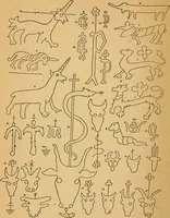 An illustration from Francis Bacon and his secret society. An attempt to collect and unite the lost links of a long and strong chain (1891)