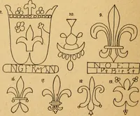 An illustration from Francis Bacon and his secret society. An attempt to collect and unite the lost links of a long and strong chain (1891)