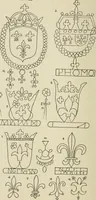 An illustration from Francis Bacon and his secret society. An attempt to collect and unite the lost links of a long and strong chain (1891)