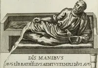 Picture 9 of 88 from Francisci Ficoronii Reg. Lond. Acad. socii dissertatio de larvis scenicis et figuris comicis antiquorum Romanorum, et ex Italica in Latinam linguam versa (1754), leaf 150