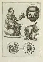 An illustration from Francisci Ficoronii Reg. Lond. Acad. socii dissertatio de larvis scenicis et figuris comicis antiquorum Romanorum, et ex Italica in Latinam linguam versa (1754)