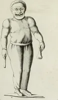 An illustration from Francisci Ficoronii Reg. Lond. Acad. socii dissertatio de larvis scenicis et figuris comicis antiquorum Romanorum, et ex Italica in Latinam linguam versa (1754)