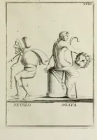 Picture 36 of 88 from Francisci Ficoronii Reg. Lond. Acad. socii dissertatio de larvis scenicis et figuris comicis antiquorum Romanorum, et ex Italica in Latinam linguam versa (1754), leaf 210