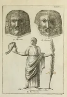 Picture 39 of 88 from Francisci Ficoronii Reg. Lond. Acad. socii dissertatio de larvis scenicis et figuris comicis antiquorum Romanorum, et ex Italica in Latinam linguam versa (1754), leaf 216