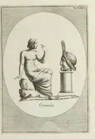 An illustration from Francisci Ficoronii Reg. Lond. Acad. socii dissertatio de larvis scenicis et figuris comicis antiquorum Romanorum, et ex Italica in Latinam linguam versa (1754)