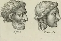 An illustration from Francisci Ficoronii Reg. Lond. Acad. socii dissertatio de larvis scenicis et figuris comicis antiquorum Romanorum, et ex Italica in Latinam linguam versa (1754)