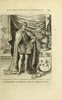 An illustration from Francisci Haraei Annales ducum seu principum Brabantiae totiusq. Belgii : tomi tres : quorum primo solius Brabantiae, secundo Belgii vniti principum res gestae, tertio belgici tumultus, vsque ad inducias anno M. DC. IX. pactas, enarrantur : cum ducum seu principum imaginibus, et breui rerum per omnem Europam illustrium narratione (1623)
