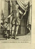 An illustration from Francisci Haraei Annales ducum seu principum Brabantiae totiusq. Belgii : tomi tres : quorum primo solius Brabantiae, secundo Belgii vniti principum res gestae, tertio belgici tumultus, vsque ad inducias anno M. DC. IX. pactas, enarrantur : cum ducum seu principum imaginibus, et breui rerum per omnem Europam illustrium narratione (1623)