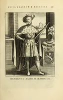 An illustration from Francisci Haraei Annales ducum seu principum Brabantiae totiusq. Belgii : tomi tres : quorum primo solius Brabantiae, secundo Belgii vniti principum res gestae, tertio belgici tumultus, vsque ad inducias anno M. DC. IX. pactas, enarrantur : cum ducum seu principum imaginibus, et breui rerum per omnem Europam illustrium narratione (1623)