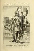 An illustration from Francisci Haraei Annales ducum seu principum Brabantiae totiusq. Belgii : tomi tres : quorum primo solius Brabantiae, secundo Belgii vniti principum res gestae, tertio belgici tumultus, vsque ad inducias anno M. DC. IX. pactas, enarrantur : cum ducum seu principum imaginibus, et breui rerum per omnem Europam illustrium narratione (1623)