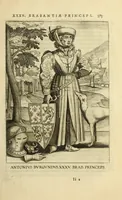 An illustration from Francisci Haraei Annales ducum seu principum Brabantiae totiusq. Belgii : tomi tres : quorum primo solius Brabantiae, secundo Belgii vniti principum res gestae, tertio belgici tumultus, vsque ad inducias anno M. DC. IX. pactas, enarrantur : cum ducum seu principum imaginibus, et breui rerum per omnem Europam illustrium narratione (1623)