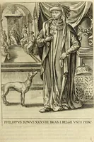 An illustration from Francisci Haraei Annales ducum seu principum Brabantiae totiusq. Belgii : tomi tres : quorum primo solius Brabantiae, secundo Belgii vniti principum res gestae, tertio belgici tumultus, vsque ad inducias anno M. DC. IX. pactas, enarrantur : cum ducum seu principum imaginibus, et breui rerum per omnem Europam illustrium narratione (1623)