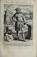 An illustration from Francisci Haraei Annales ducum seu principum Brabantiae totiusq. Belgii : tomi tres, quorum primo solius Brabantiae, secundo Belgii vniti principum res gestae, tertio Belgici tumultus, vsque ad indvcias anno M. DC. IX. pactas, enarrantur : cum dvcvm seu principvm imaginibus, et breui rerum per omnem Evropam illustrium narratione (1623)
