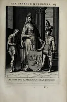 An illustration from Francisci Haraei Annales ducum seu principum Brabantiae totiusq. Belgii : tomi tres, quorum primo solius Brabantiae, secundo Belgii vniti principum res gestae, tertio Belgici tumultus, vsque ad indvcias anno M. DC. IX. pactas, enarrantur : cum dvcvm seu principvm imaginibus, et breui rerum per omnem Evropam illustrium narratione (1623)