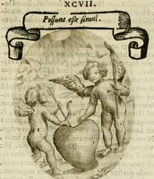 An illustration from Francisci Ponae Cardiomorphoseos, siue, Ex corde desumpta emblemata sacra (1645)