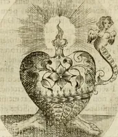 Picture 20 of 155 from Francisci Ponae Cardiomorphoseos, siue, Ex corde desumpta emblemata sacra (1645), leaf 26