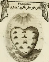 Picture 40 of 155 from Francisci Ponae Cardiomorphoseos, siue, Ex corde desumpta emblemata sacra (1645), leaf 50