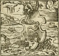 An illustration from Francisci Sanctii Brocensis in inclyta Salmaticensi Academia rhetoricae Graecaeque linguae professoris Comment. in And. Alciati emblemata : nunc denuo multis in locis accurate recognita, & quamplurimis figuris illustrata : cum indice copiosissimo (1573)