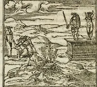 An illustration from Francisci Sanctii Brocensis in inclyta Salmaticensi Academia rhetoricae Graecaeque linguae professoris Comment. in And. Alciati emblemata : nunc denuo multis in locis accurate recognita, & quamplurimis figuris illustrata : cum indice copiosissimo (1573)