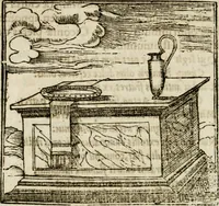 An illustration from Francisci Sanctii Brocensis in inclyta Salmaticensi Academia rhetoricae Graecaeque linguae professoris Comment. in And. Alciati emblemata : nunc denuo multis in locis accurate recognita, & quamplurimis figuris illustrata : cum indice copiosissimo (1573)
