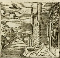 An illustration from Francisci Sanctii Brocensis in inclyta Salmaticensi Academia rhetoricae Graecaeque linguae professoris Comment. in And. Alciati emblemata : nunc denuo multis in locis accurate recognita, & quamplurimis figuris illustrata : cum indice copiosissimo (1573)
