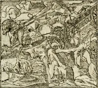 An illustration from Francisci Sanctii Brocensis in inclyta Salmaticensi Academia rhetoricae Graecaeque linguae professoris Comment. in And. Alciati emblemata : nunc denuo multis in locis accurate recognita, & quamplurimis figuris illustrata : cum indice copiosissimo (1573)