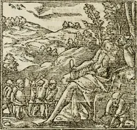 An illustration from Francisci Sanctii Brocensis in inclyta Salmaticensi Academia rhetoricae Graecaeque linguae professoris Comment. in And. Alciati emblemata : nunc denuo multis in locis accurate recognita, & quamplurimis figuris illustrata : cum indice copiosissimo (1573)