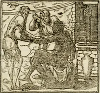 An illustration from Francisci Sanctii Brocensis in inclyta Salmaticensi Academia rhetoricae Graecaeque linguae professoris Comment. in And. Alciati emblemata : nunc denuo multis in locis accurate recognita, & quamplurimis figuris illustrata : cum indice copiosissimo (1573)