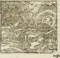 An illustration from Francisci Sanctii Brocensis in inclyta Salmaticensi Academia rhetoricae Graecaeque linguae professoris Comment. in And. Alciati emblemata : nunc denuo multis in locis accurate recognita, & quamplurimis figuris illustrata : cum indice copiosissimo (1573)