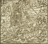 An illustration from Francisci Sanctii Brocensis in inclyta Salmaticensi Academia rhetoricae Graecaeque linguae professoris Comment. in And. Alciati emblemata : nunc denuo multis in locis accurate recognita, & quamplurimis figuris illustrata : cum indice copiosissimo (1573)