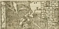 An illustration from Francisci Sanctii Brocensis in inclyta Salmaticensi Academia rhetoricae Graecaeque linguae professoris Comment. in And. Alciati emblemata : nunc denuo multis in locis accurate recognita, & quamplurimis figuris illustrata : cum indice copiosissimo (1573)