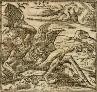 An illustration from Francisci Sanctii Brocensis in inclyta Salmaticensi Academia rhetoricae Graecaeque linguae professoris Comment. in And. Alciati emblemata : nunc denuo multis in locis accurate recognita, & quamplurimis figuris illustrata : cum indice copiosissimo (1573)