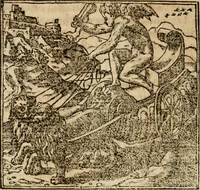 An illustration from Francisci Sanctii Brocensis in inclyta Salmaticensi Academia rhetoricae Graecaeque linguae professoris Comment. in And. Alciati emblemata : nunc denuo multis in locis accurate recognita, & quamplurimis figuris illustrata : cum indice copiosissimo (1573)