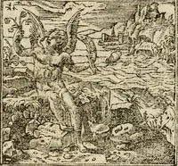 An illustration from Francisci Sanctii Brocensis in inclyta Salmaticensi Academia rhetoricae Graecaeque linguae professoris Comment. in And. Alciati emblemata : nunc denuo multis in locis accurate recognita, & quamplurimis figuris illustrata : cum indice copiosissimo (1573)