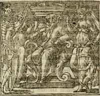 An illustration from Francisci Sanctii Brocensis in inclyta Salmaticensi Academia rhetoricae Graecaeque linguae professoris Comment. in And. Alciati emblemata : nunc denuo multis in locis accurate recognita, & quamplurimis figuris illustrata : cum indice copiosissimo (1573)