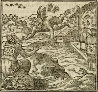 An illustration from Francisci Sanctii Brocensis in inclyta Salmaticensi Academia rhetoricae Graecaeque linguae professoris Comment. in And. Alciati emblemata : nunc denuo multis in locis accurate recognita, & quamplurimis figuris illustrata : cum indice copiosissimo (1573)