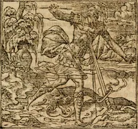 An illustration from Francisci Sanctii Brocensis in inclyta Salmaticensi Academia rhetoricae Graecaeque linguae professoris Comment. in And. Alciati emblemata : nunc denuo multis in locis accurate recognita, & quamplurimis figuris illustrata : cum indice copiosissimo (1573)