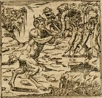 An illustration from Francisci Sanctii Brocensis in inclyta Salmaticensi Academia rhetoricae Graecaeque linguae professoris Comment. in And. Alciati emblemata : nunc denuo multis in locis accurate recognita, & quamplurimis figuris illustrata : cum indice copiosissimo (1573)