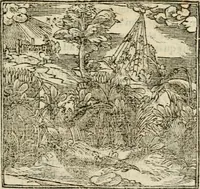 An illustration from Francisci Sanctii Brocensis in inclyta Salmaticensi Academia rhetoricae Graecaeque linguae professoris Comment. in And. Alciati emblemata : nunc denuo multis in locis accurate recognita, & quamplurimis figuris illustrata : cum indice copiosissimo (1573)
