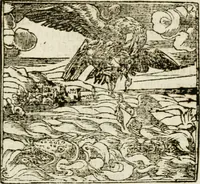 An illustration from Francisci Sanctii Brocensis in inclyta Salmaticensi Academia rhetoricae Graecaeque linguae professoris Comment. in And. Alciati emblemata : nunc denuo multis in locis accurate recognita, & quamplurimis figuris illustrata : cum indice copiosissimo (1573)