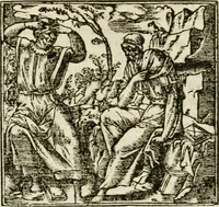 An illustration from Francisci Sanctii Brocensis in inclyta Salmaticensi Academia rhetoricae Graecaeque linguae professoris Comment. in And. Alciati emblemata : nunc denuo multis in locis accurate recognita, & quamplurimis figuris illustrata : cum indice copiosissimo (1573)