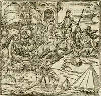 An illustration from Francisci Sanctii Brocensis in inclyta Salmaticensi Academia rhetoricae Graecaeque linguae professoris Comment. in And. Alciati emblemata : nunc denuo multis in locis accurate recognita, & quamplurimis figuris illustrata : cum indice copiosissimo (1573)