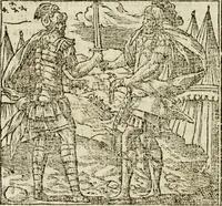 An illustration from Francisci Sanctii Brocensis in inclyta Salmaticensi Academia rhetoricae Graecaeque linguae professoris Comment. in And. Alciati emblemata : nunc denuo multis in locis accurate recognita, & quamplurimis figuris illustrata : cum indice copiosissimo (1573)