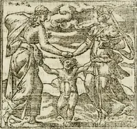 An illustration from Francisci Sanctii Brocensis in inclyta Salmaticensi Academia rhetoricae Graecaeque linguae professoris Comment. in And. Alciati emblemata : nunc denuo multis in locis accurate recognita, & quamplurimis figuris illustrata : cum indice copiosissimo (1573)