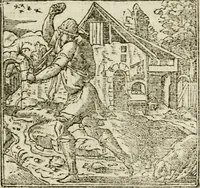 An illustration from Francisci Sanctii Brocensis in inclyta Salmaticensi Academia rhetoricae Graecaeque linguae professoris Comment. in And. Alciati emblemata : nunc denuo multis in locis accurate recognita, & quamplurimis figuris illustrata : cum indice copiosissimo (1573)