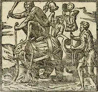 An illustration from Francisci Sanctii Brocensis in inclyta Salmaticensi Academia rhetoricae Graecaeque linguae professoris Comment. in And. Alciati emblemata : nunc denuo multis in locis accurate recognita, & quamplurimis figuris illustrata : cum indice copiosissimo (1573)
